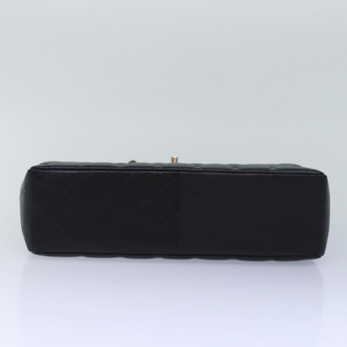 Top Quality Chanel Matelasse 30 Turn Lock Chain Bag Caviar Skin Black CC Auth ar11992A