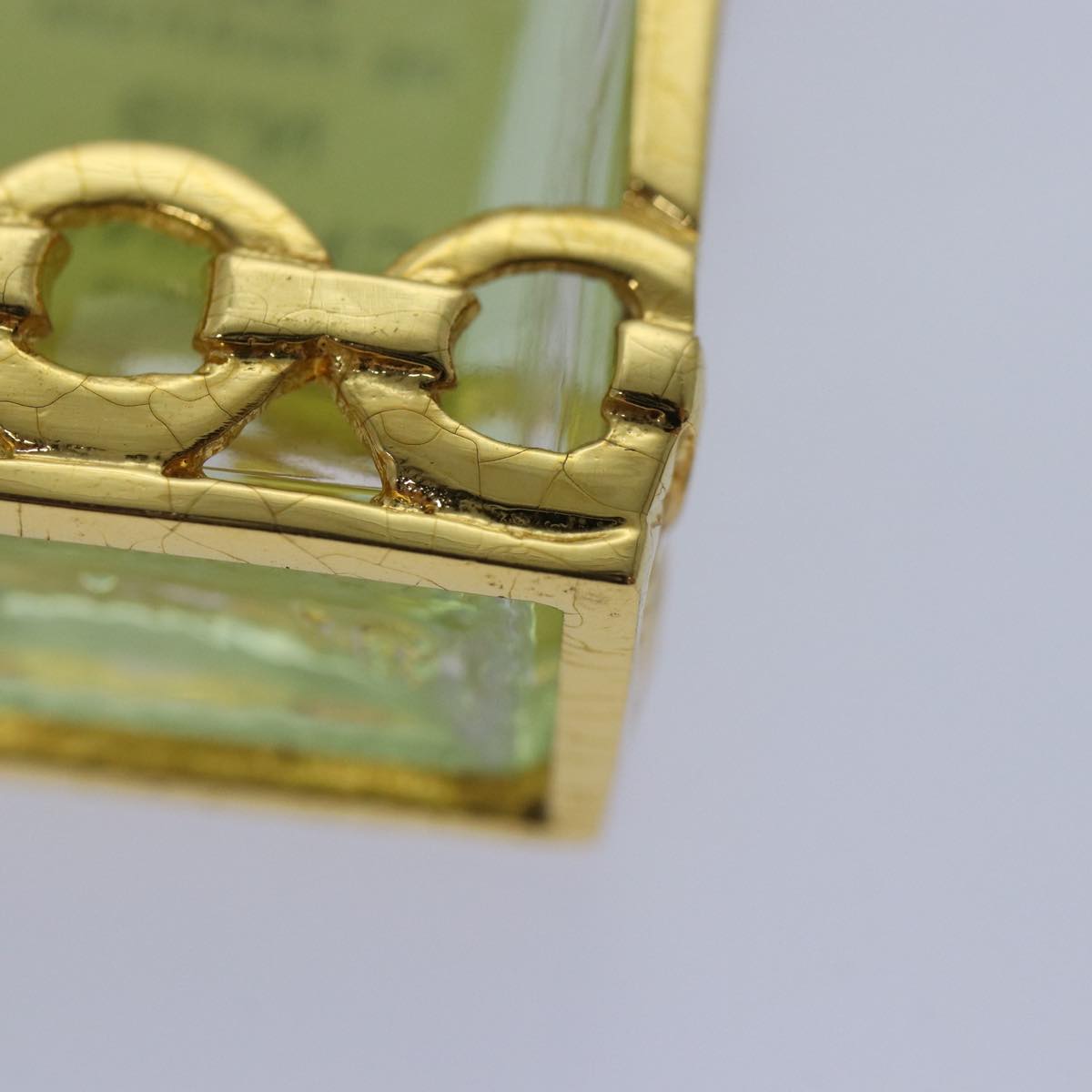 Top Quality Chanel Perfume NÔøΩ‚Äπ19 Necklace metal Gold Black CC Auth ar12469