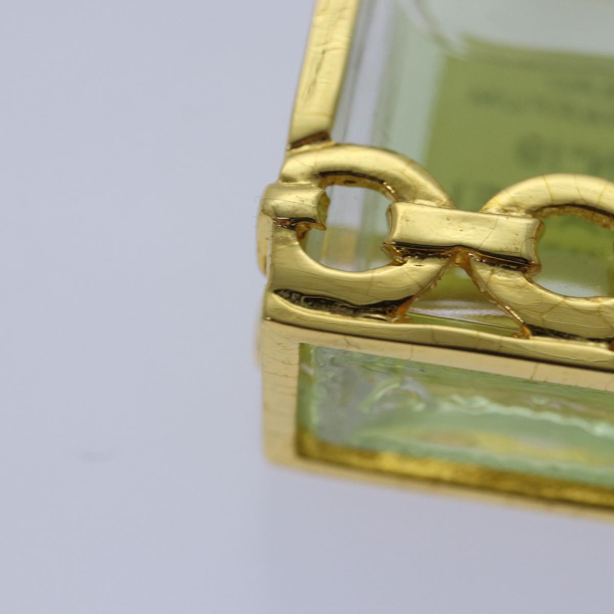 Top Quality Chanel Perfume NÔøΩ‚Äπ19 Necklace metal Gold Black CC Auth ar12469