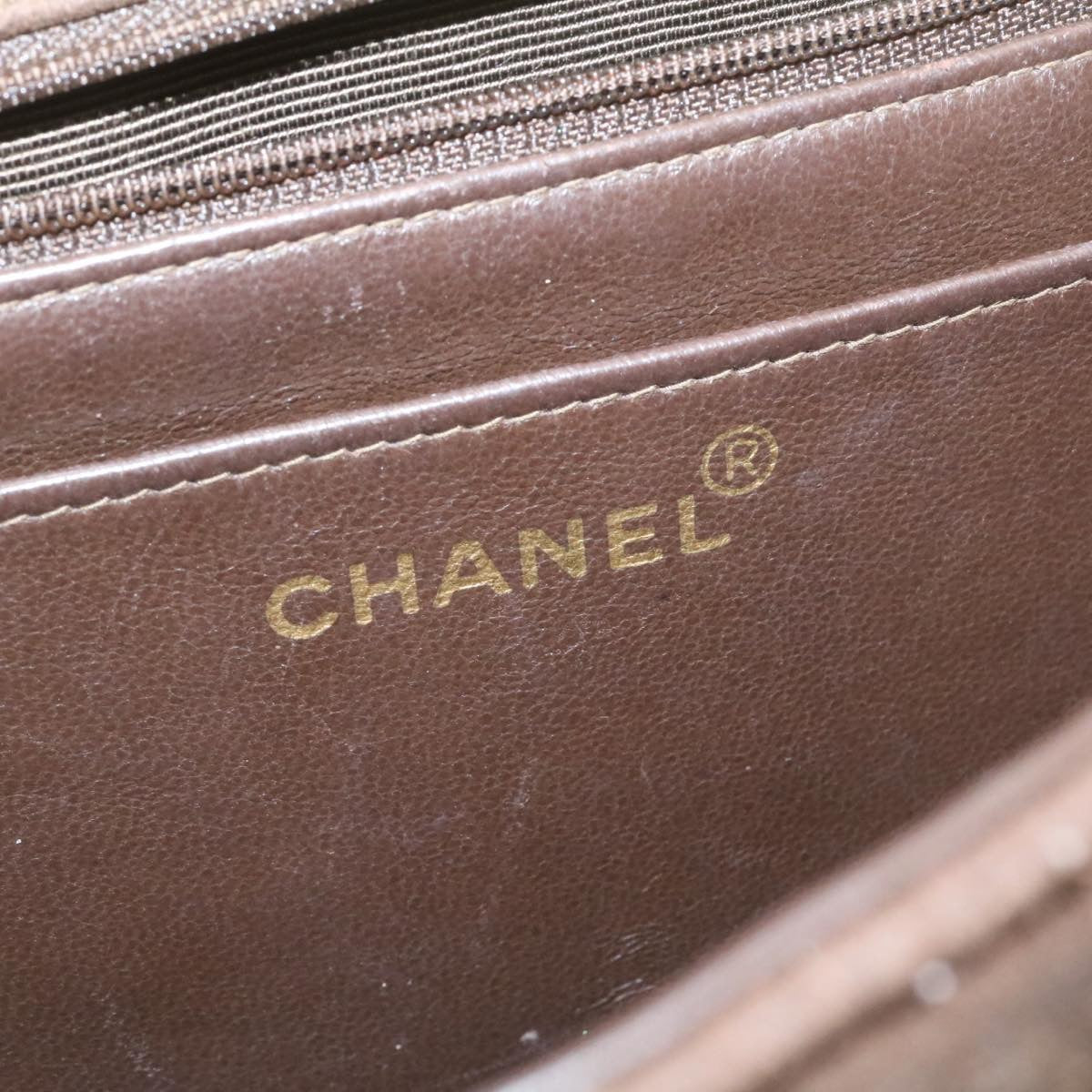 Top Quality Chanel Matelasse 30 Double Chain New Shoulder Bag Suede Brown CC Auth ar4582