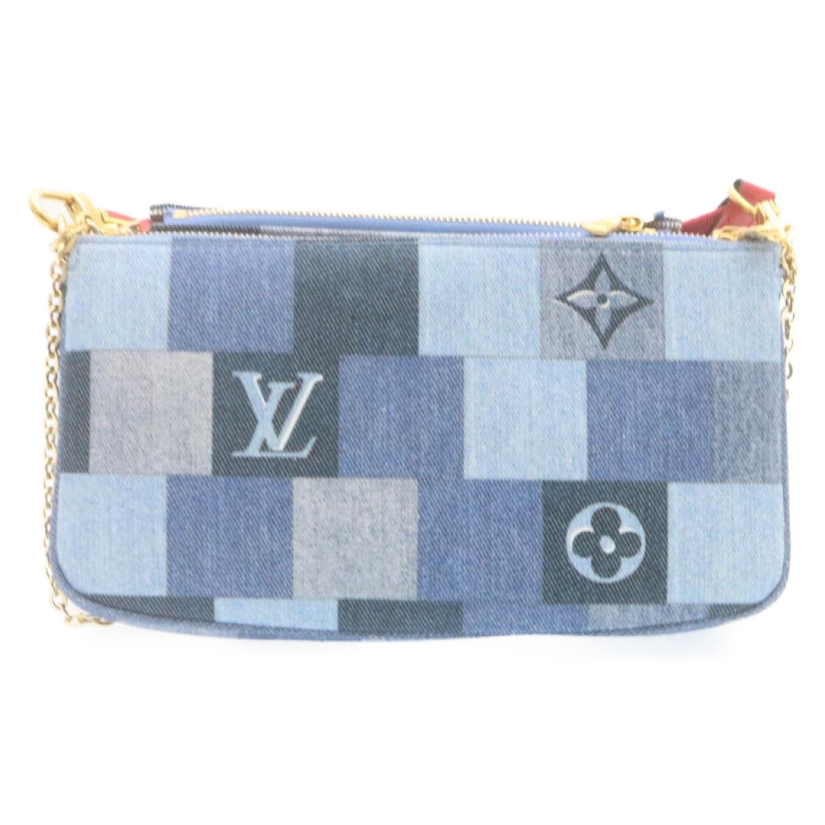 LOUIS VUITTON Denim Multi Pochette Accessoires Shoulder Bag M44990 Auth ar6462A