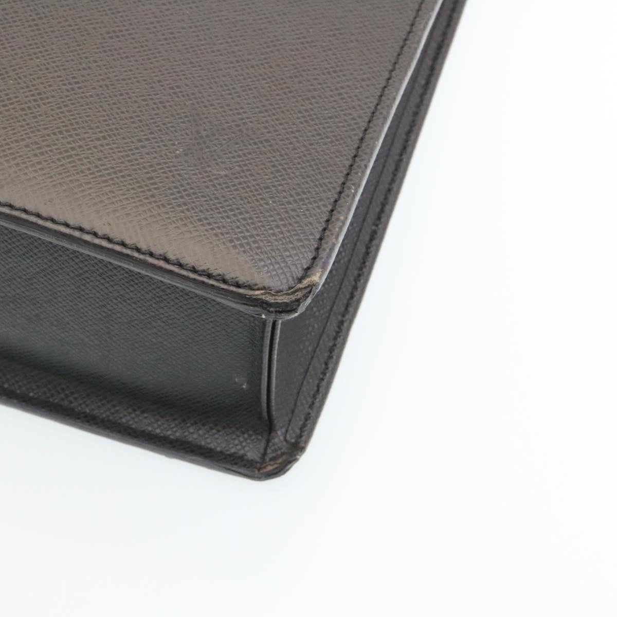 LOUIS VUITTON Taiga Porte Documents Rozan Business Bag Black M30052 Auth ar6487