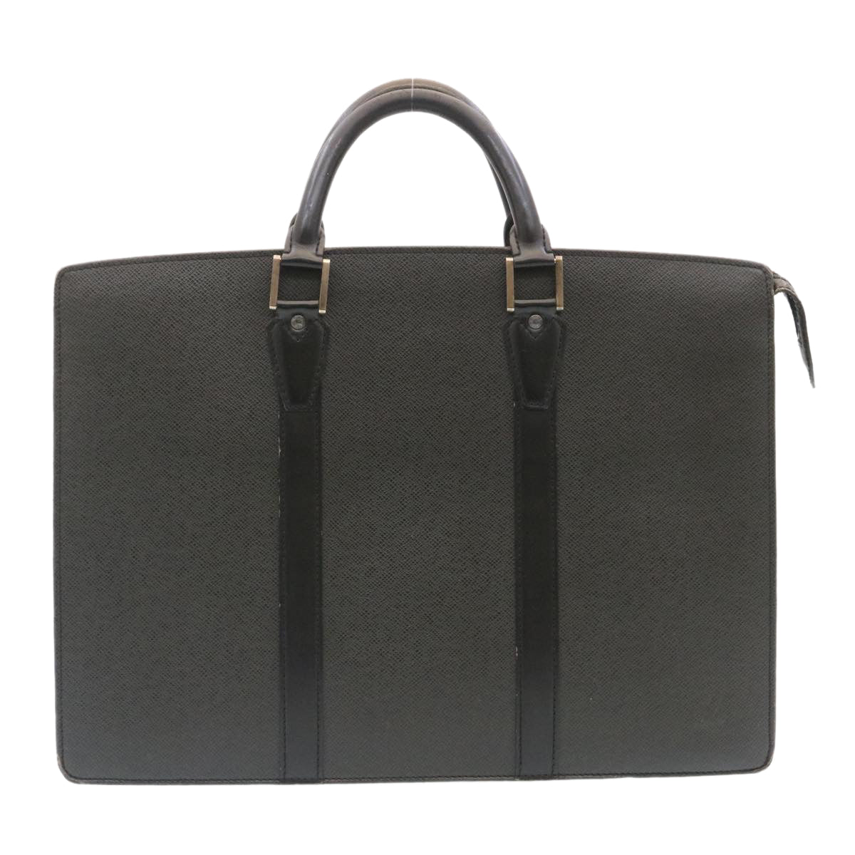 LOUIS VUITTON Taiga Porte Documents Rozan Business Bag Black M30052 Auth ar6487