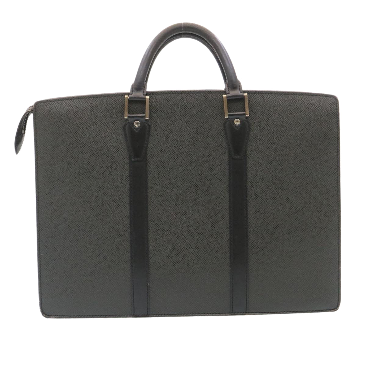 LOUIS VUITTON Taiga Porte Documents Rozan Business Bag Black M30052 Auth ar6487