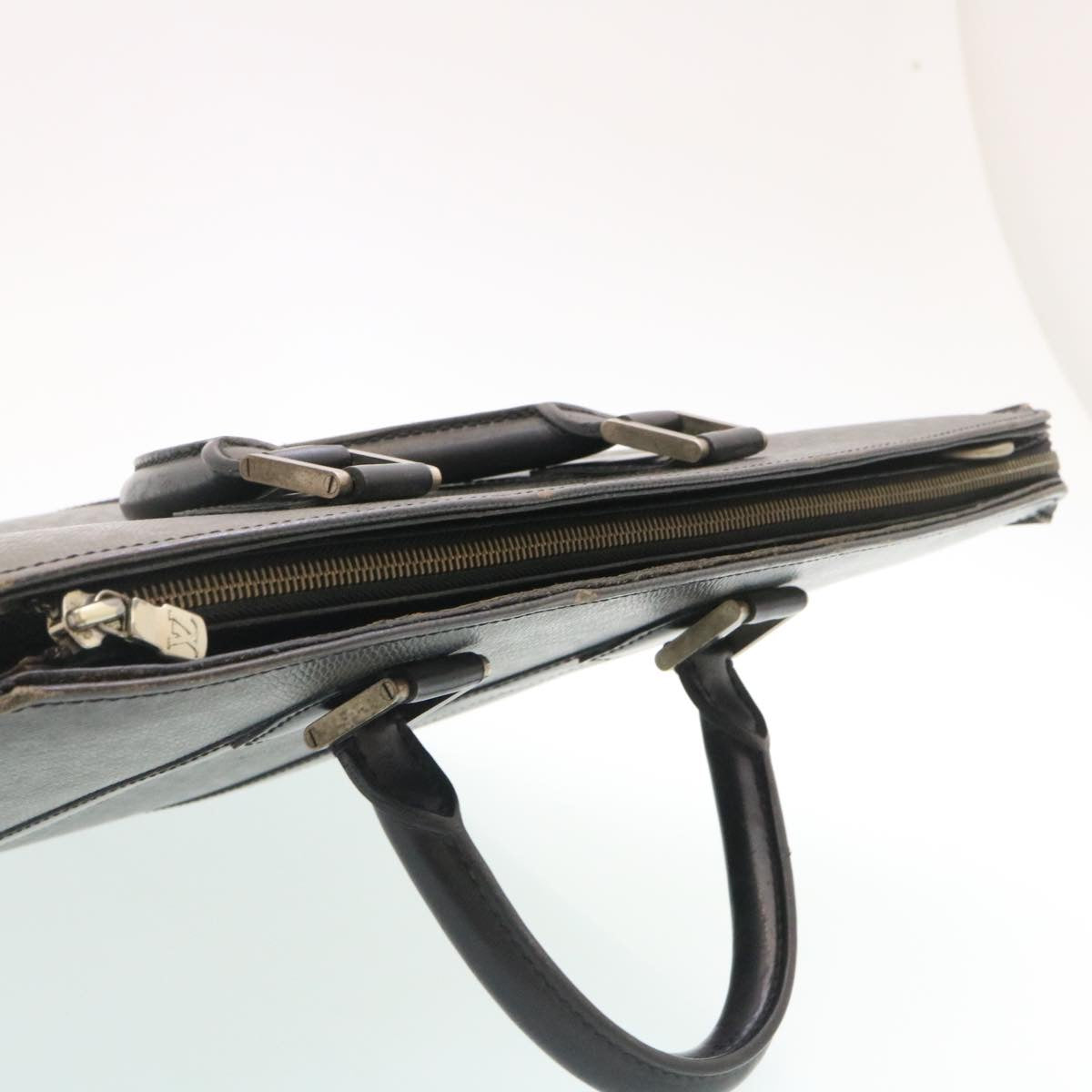 LOUIS VUITTON Taiga Porte Documents Rozan Business Bag Black M30052 Auth ar6487
