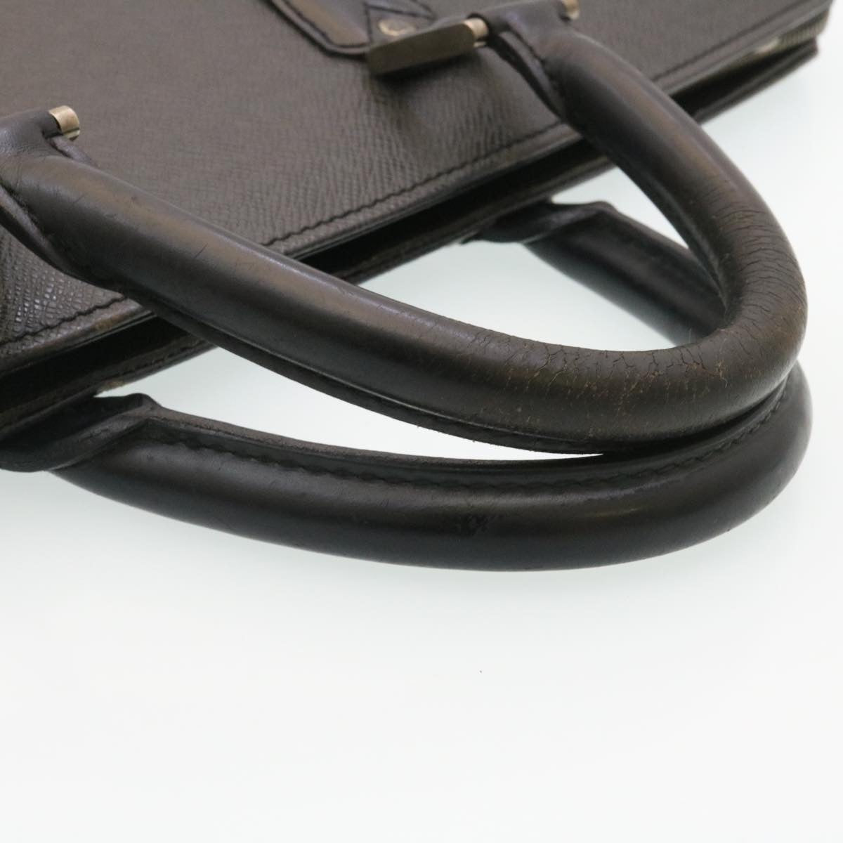 LOUIS VUITTON Taiga Porte Documents Rozan Business Bag Black M30052 Auth ar6487