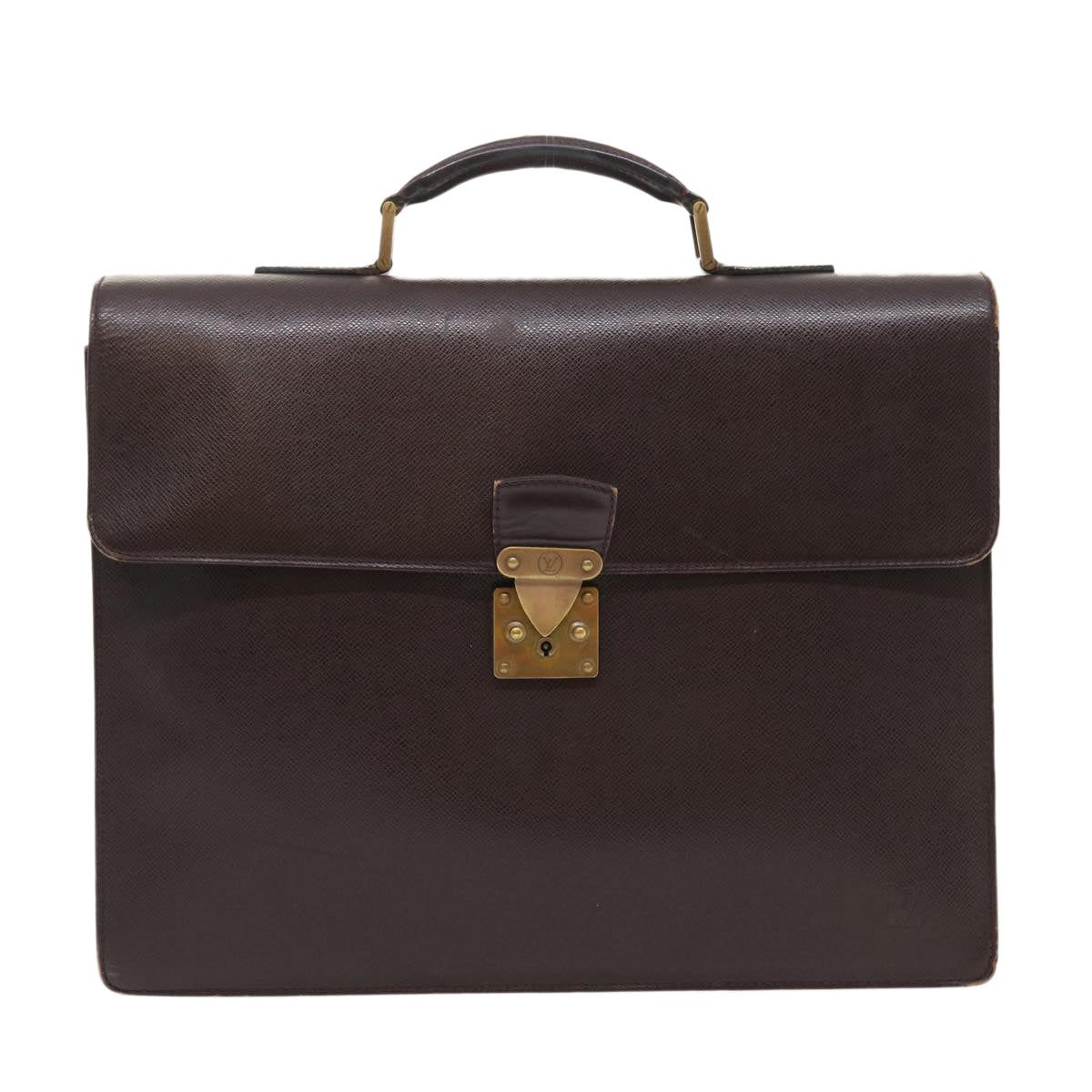 LOUIS VUITTON Taiga Serviette Moskova Business Bag Acajou M30036 LV Auth ar6874