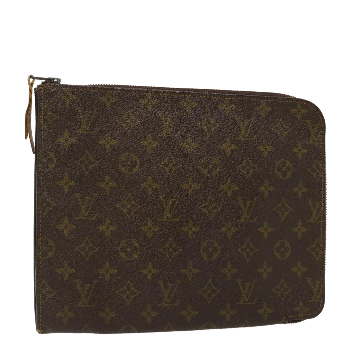 LOUIS VUITTON Monogram Poche Document Briefcase Vintage M53400 LV Auth ar6976
