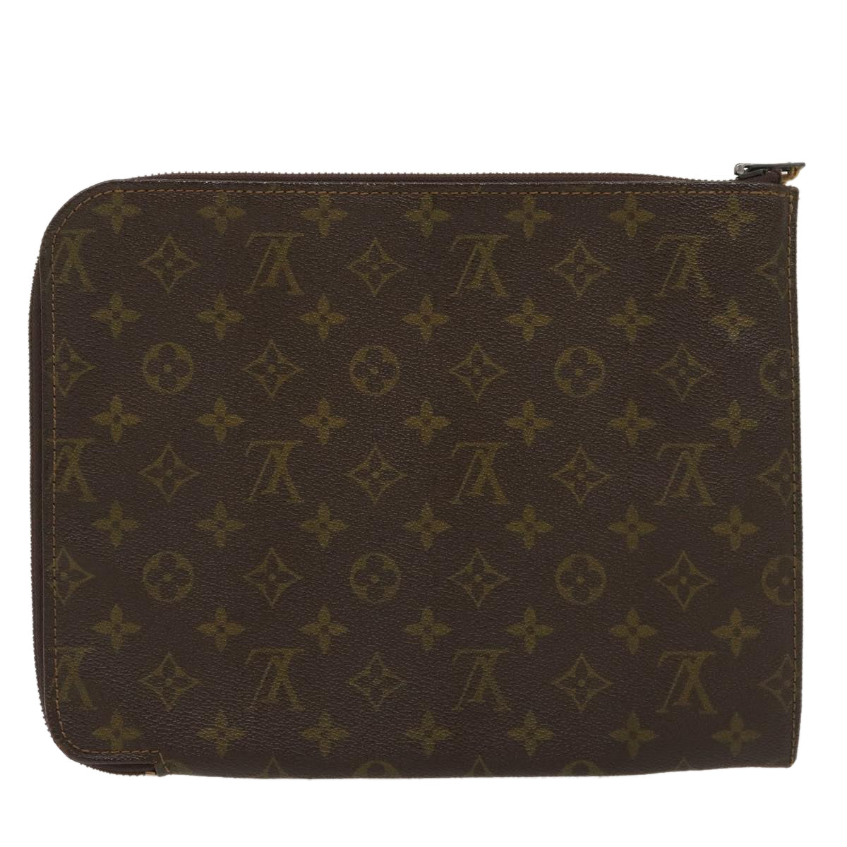 LOUIS VUITTON Monogram Poche Document Briefcase Vintage M53400 LV Auth ar6976
