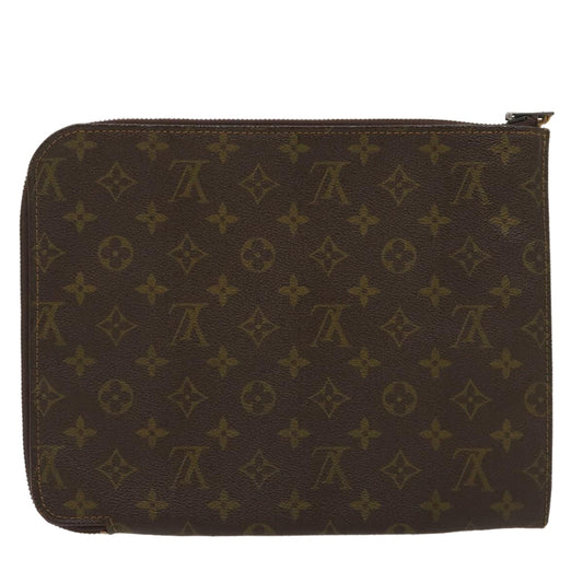 LOUIS VUITTON Monogram Poche Document Briefcase Vintage M53400 LV Auth ar6976