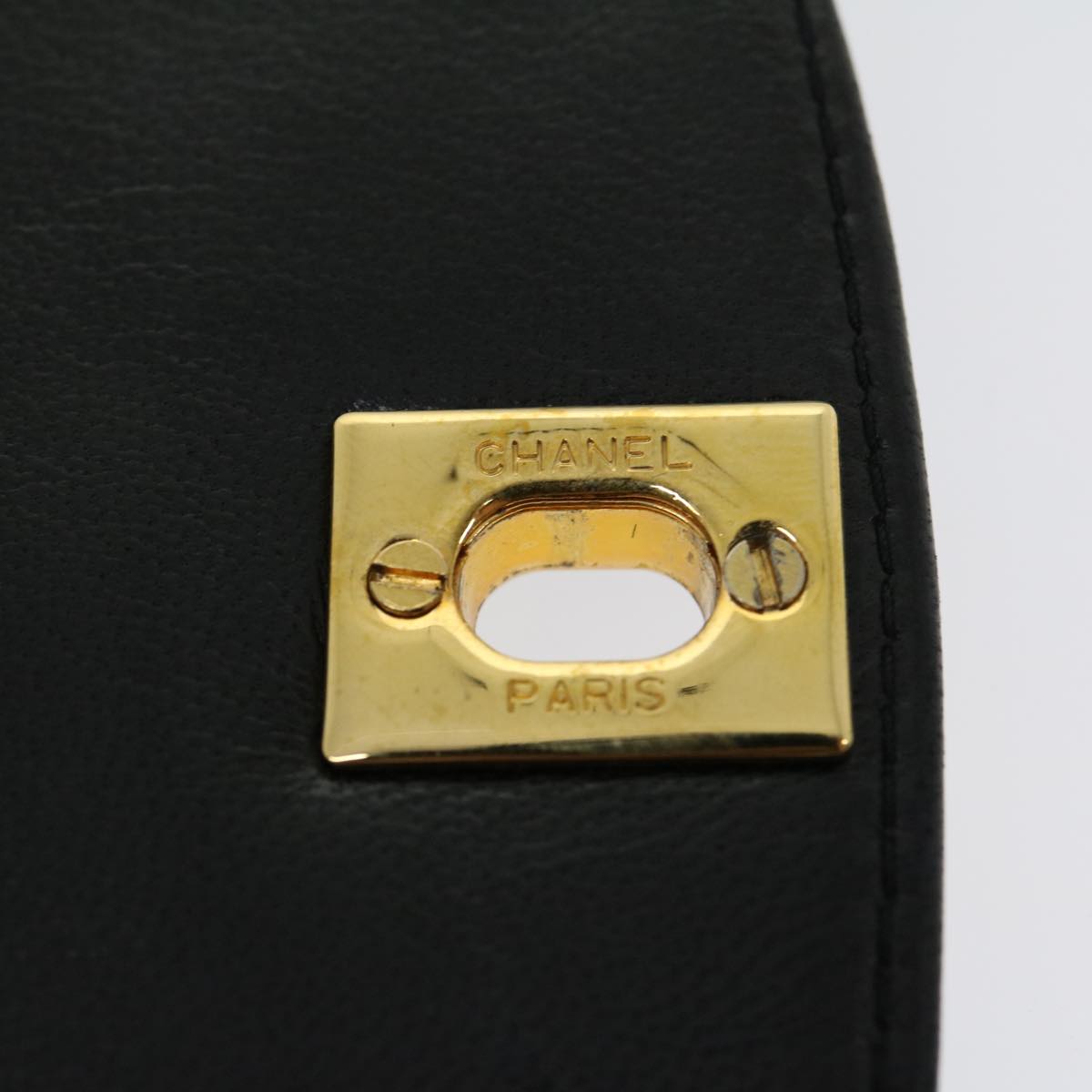 Top Quality Chanel Matelasse Diana Turn Lock Chain Shoulder Bag Lamb Skin Black Auth ar7368A