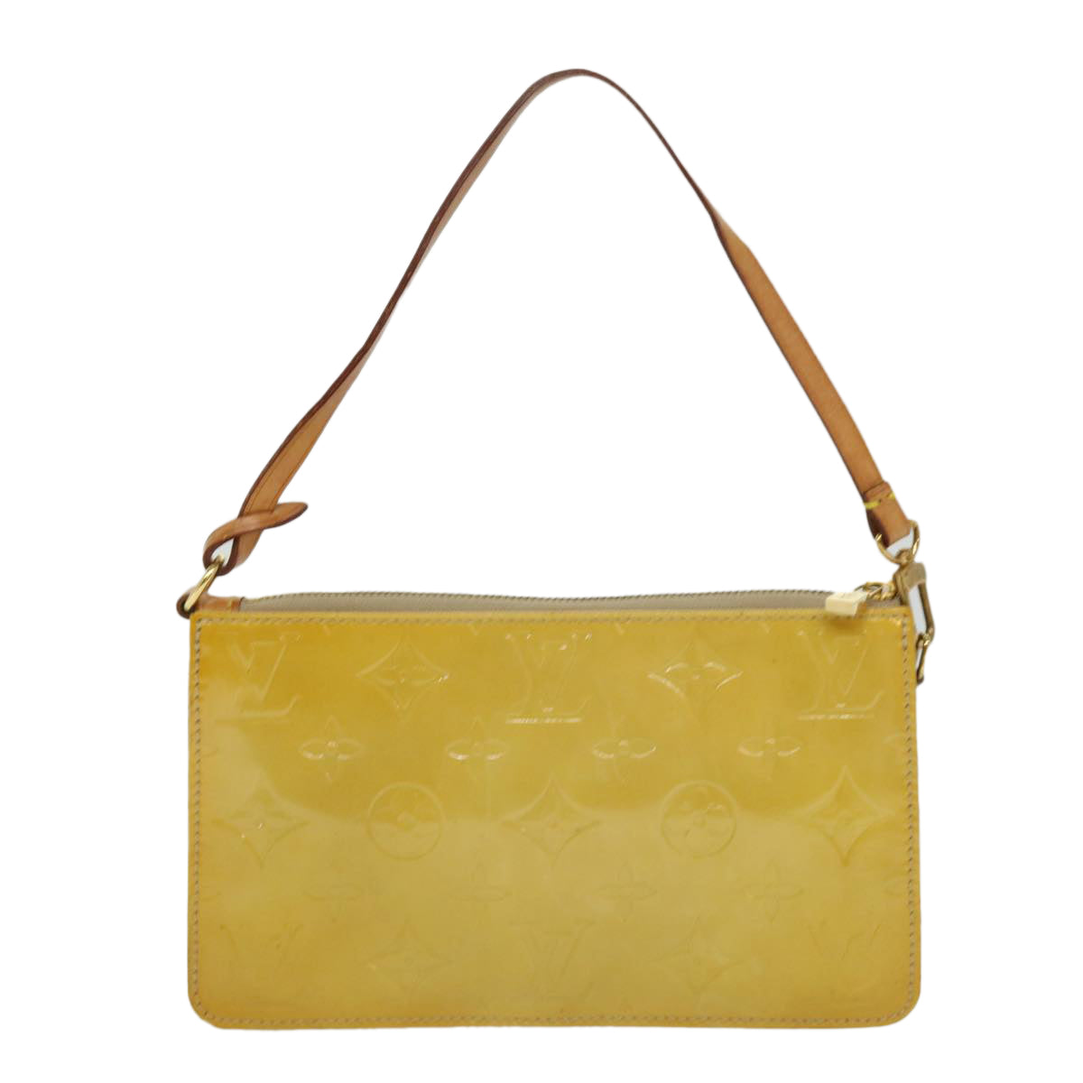 LOUIS VUITTON Monogram Vernis Lexington AccessoryPouch Beige M91010 Auth ar7817