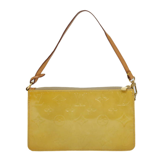 LOUIS VUITTON Monogram Vernis Lexington AccessoryPouch Beige M91010 Auth ar7817