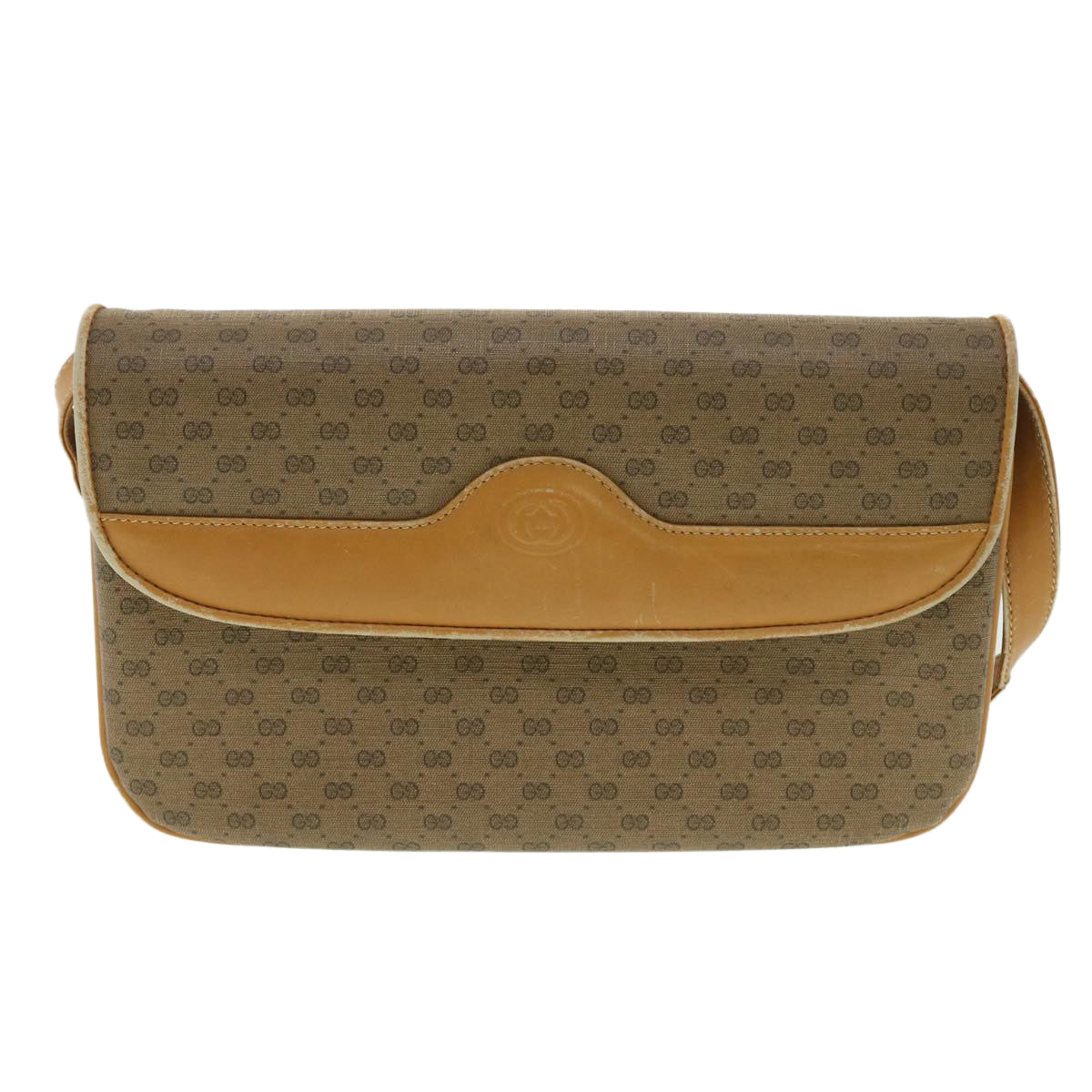 GUCCI Micro GG Canvas Shoulder Bag Beige  ar8365