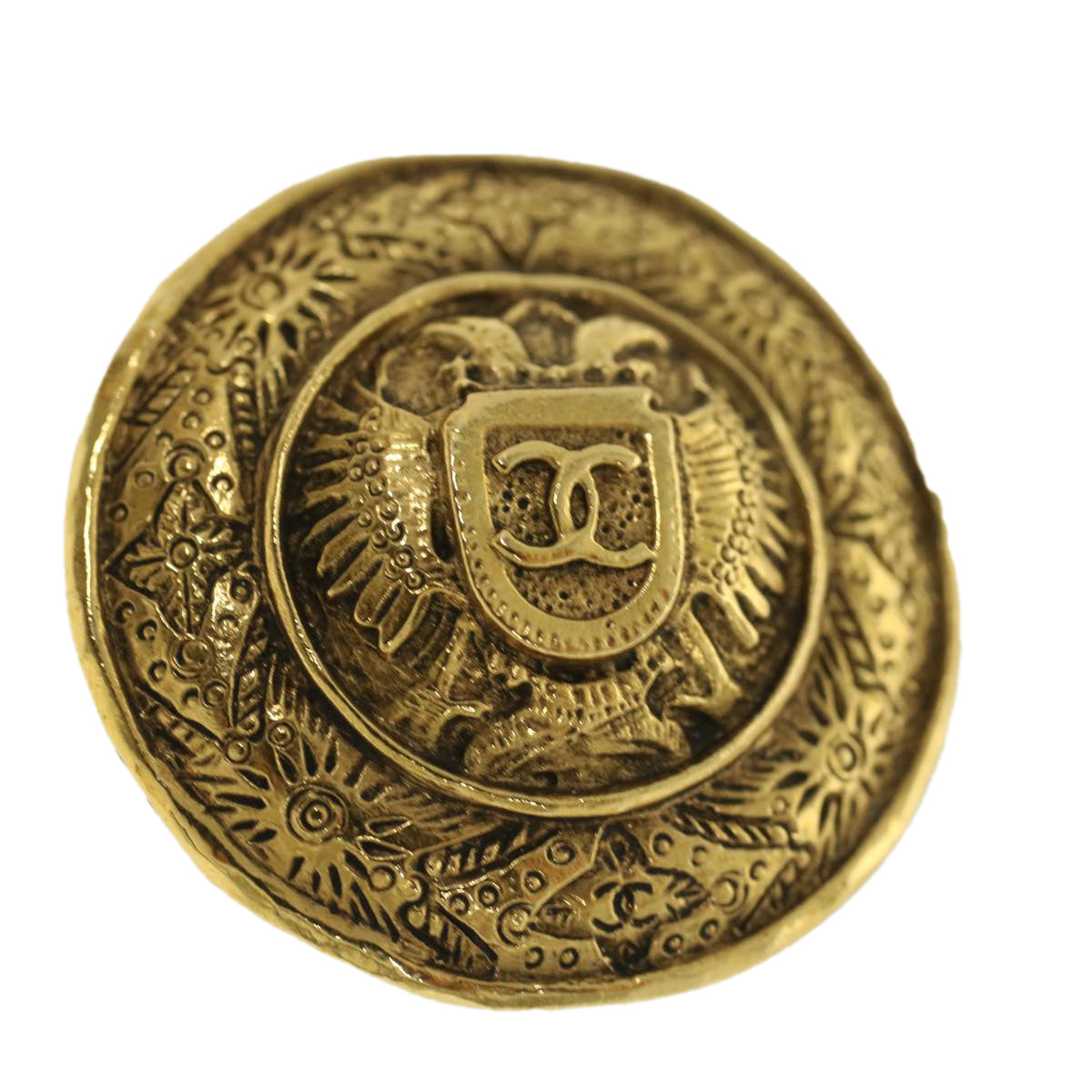 Top Quality Chanel Earring Gold Tone CC Auth ar8383