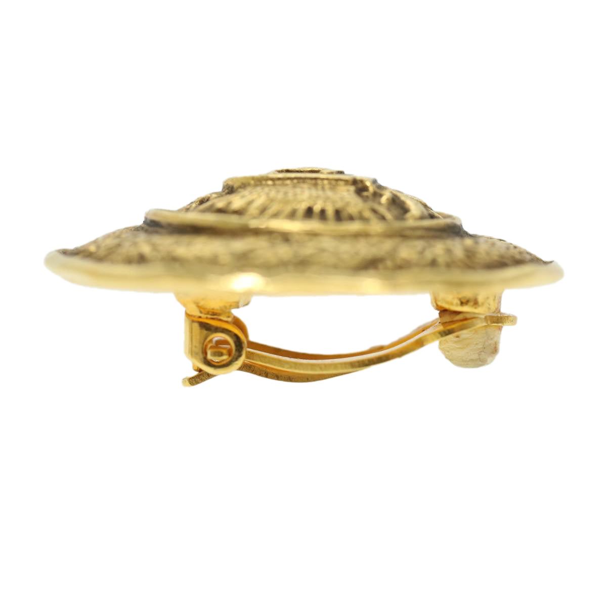 Top Quality Chanel Earring Gold Tone CC Auth ar8383
