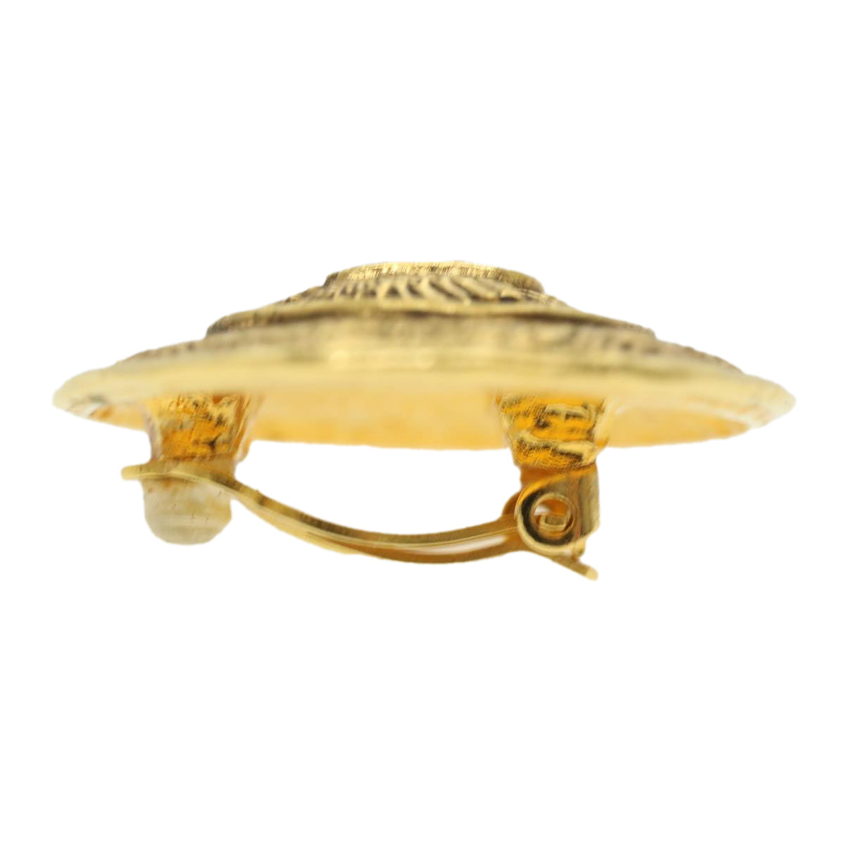 Top Quality Chanel Earring Gold Tone CC Auth ar8383