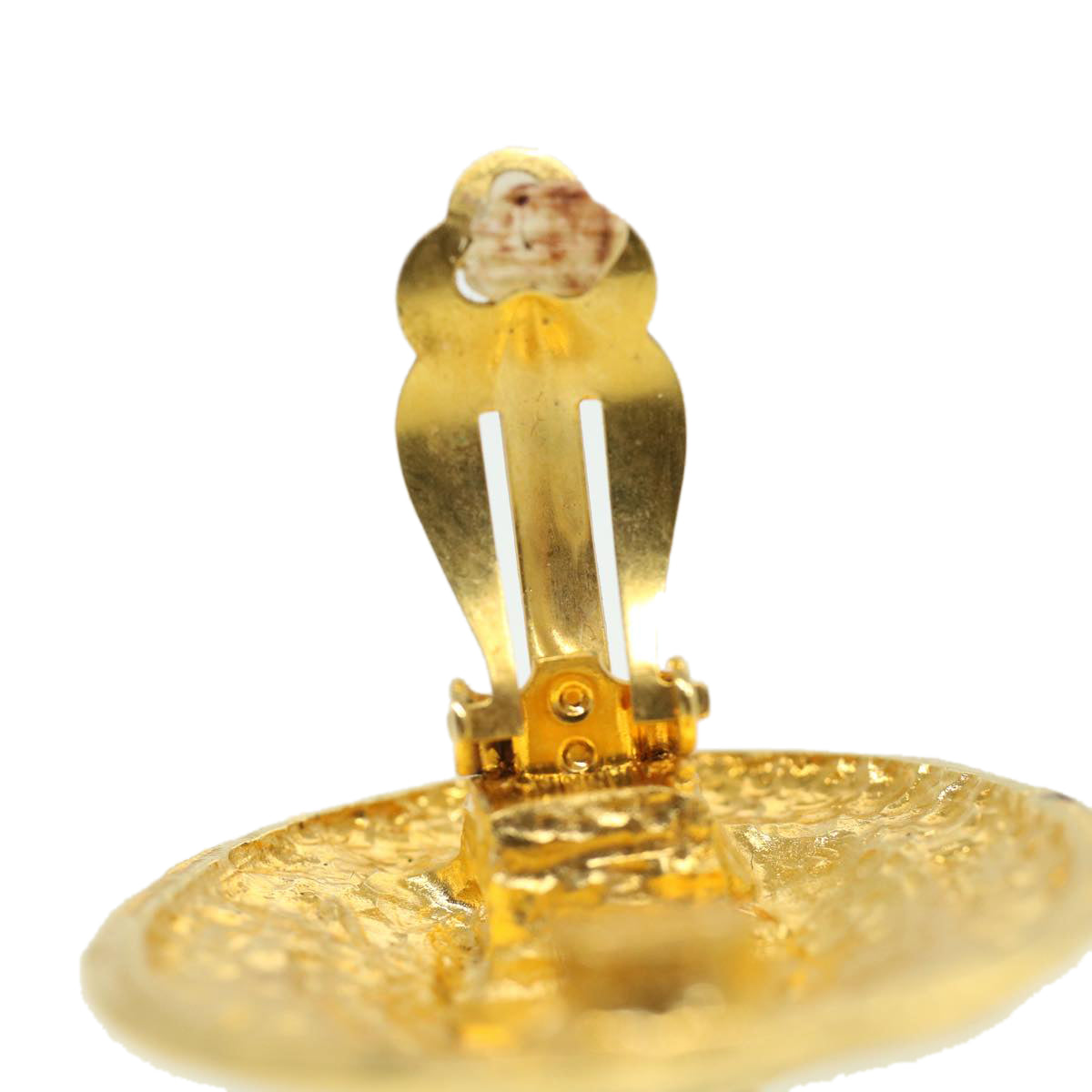 Top Quality Chanel Earring Gold Tone CC Auth ar8383