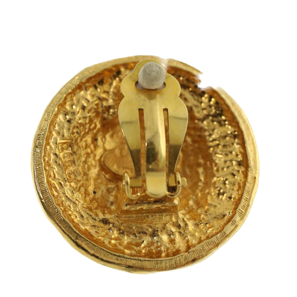 Top Quality Chanel Earring Gold Tone CC Auth ar8383