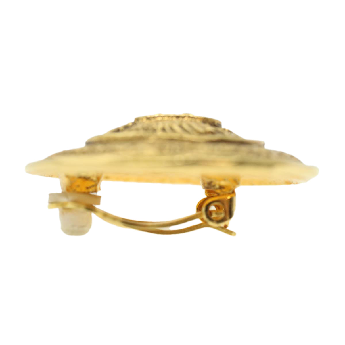 Top Quality Chanel Earring Gold Tone CC Auth ar8383