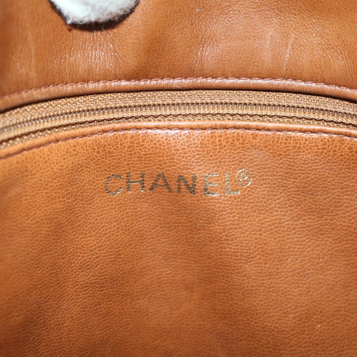 Top Quality Chanel Matelasse Chain Shoulder Bag Lamb Skin Brown CC Auth ar8527