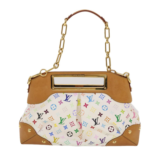 LOUIS VUITTON Monogram Multicolor Judy GM Shoulder Bag White M40253 Auth ar9578