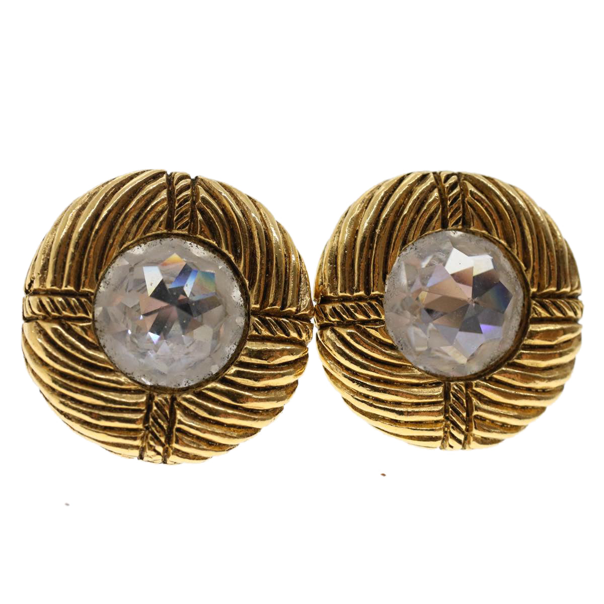 Top Quality Chanel Earring Gold Tone CC Auth ar9887B