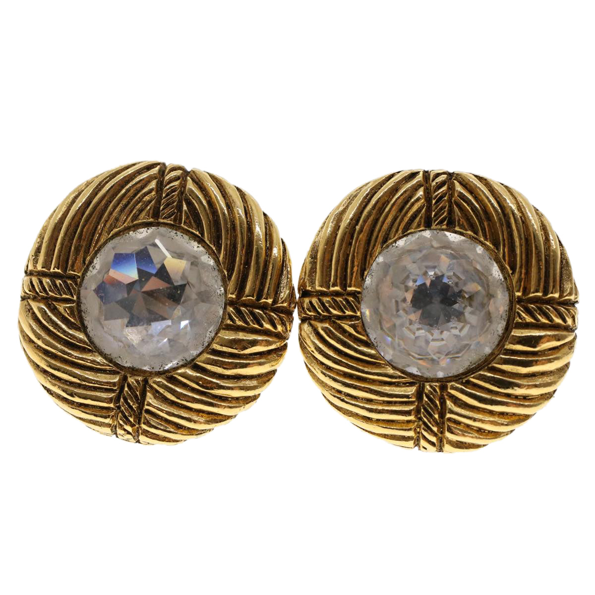 Top Quality Chanel Earring Gold Tone CC Auth ar9887B