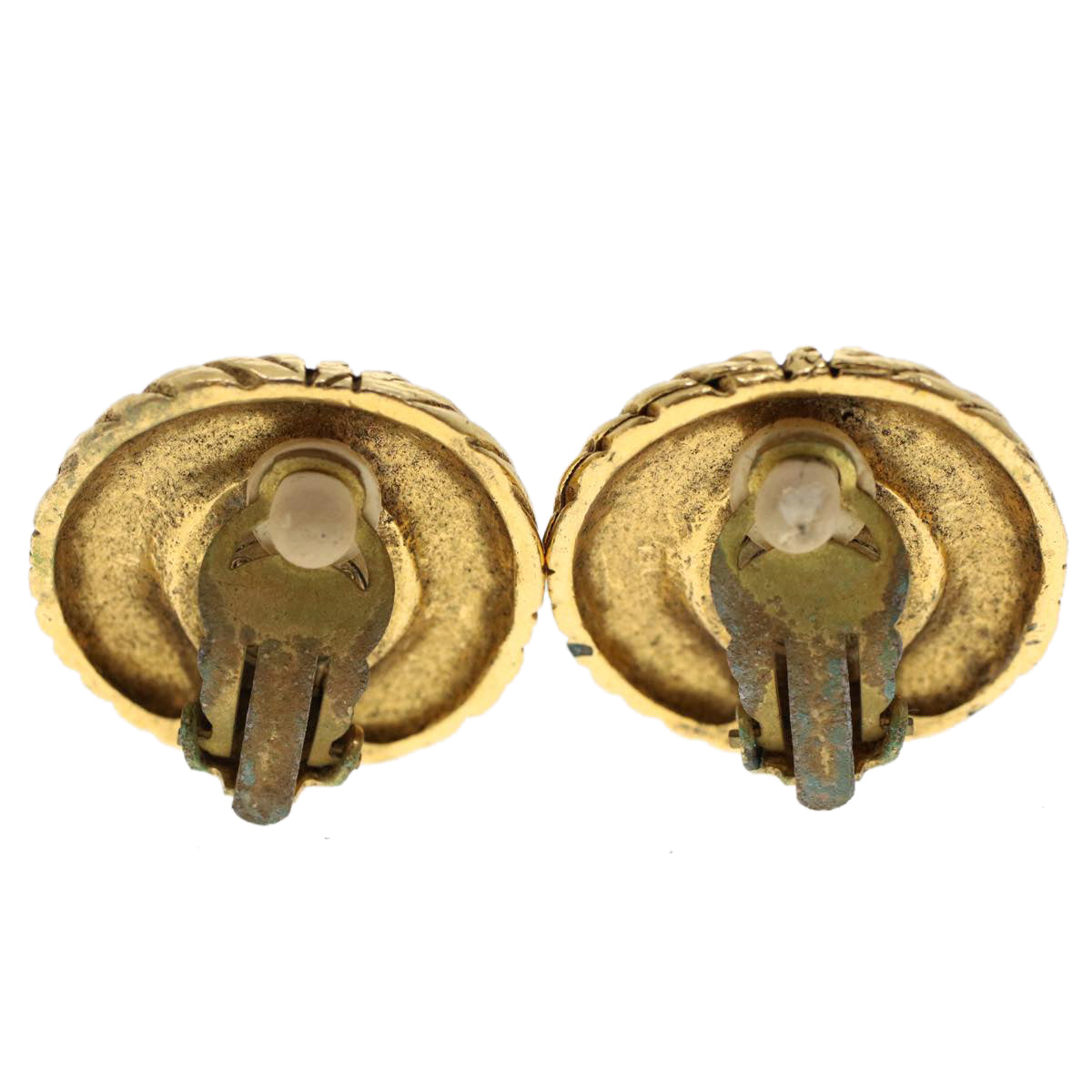 Top Quality Chanel Earring Gold Tone CC Auth ar9887B