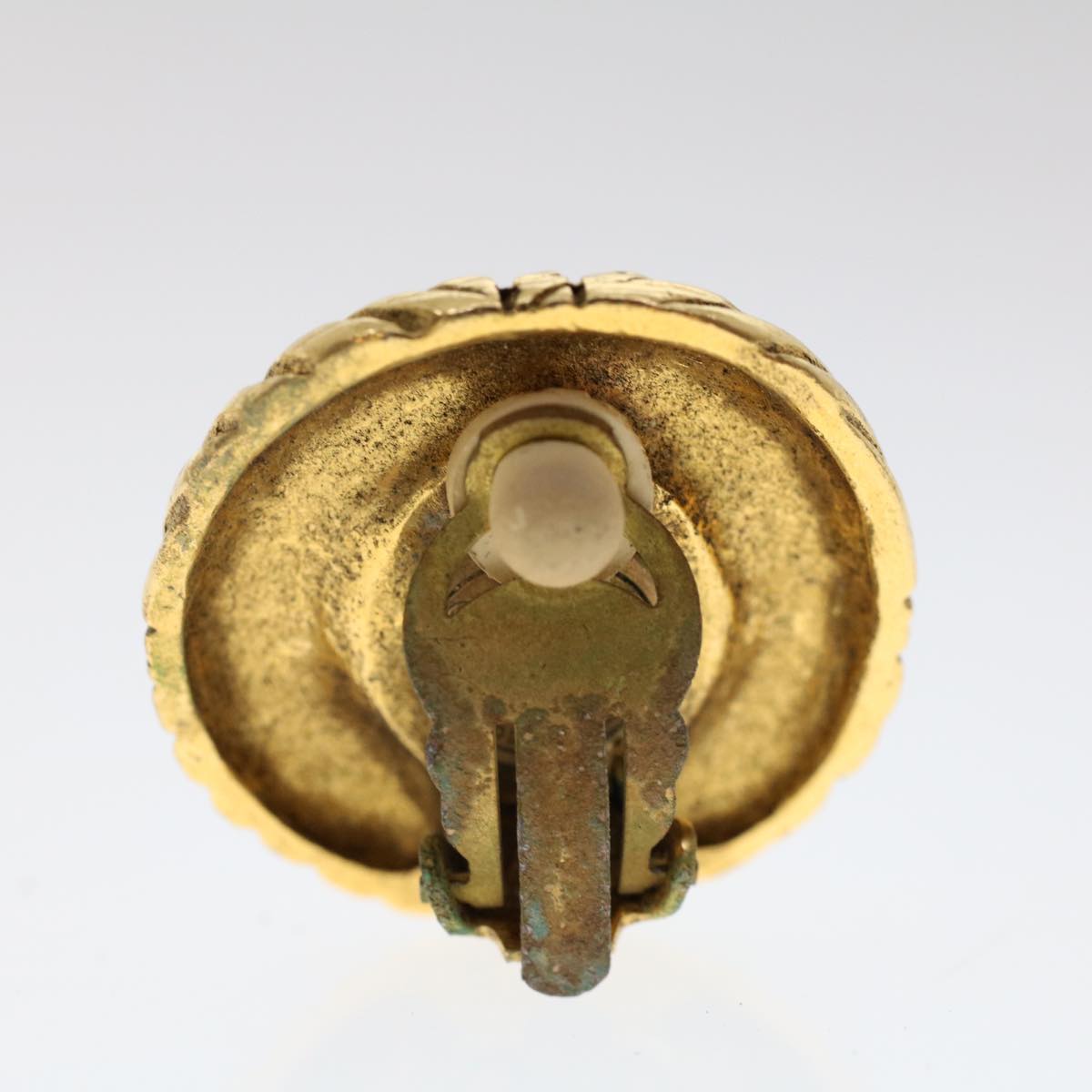 Top Quality Chanel Earring Gold Tone CC Auth ar9887B