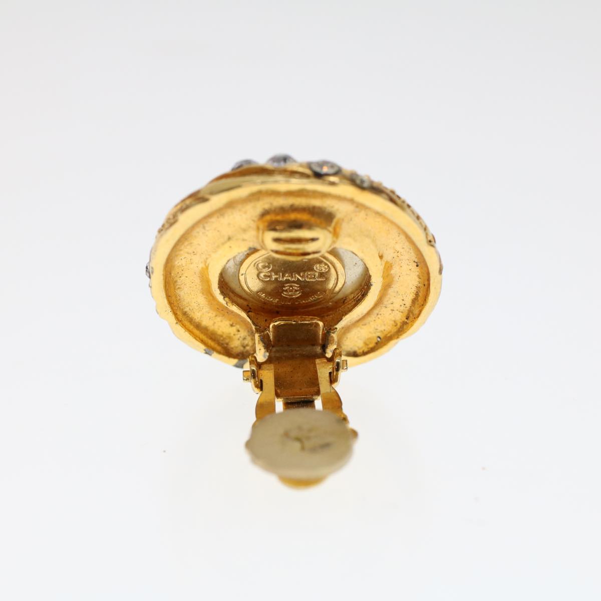 Top Quality Chanel Earring Gold Tone CC Auth ar9890B