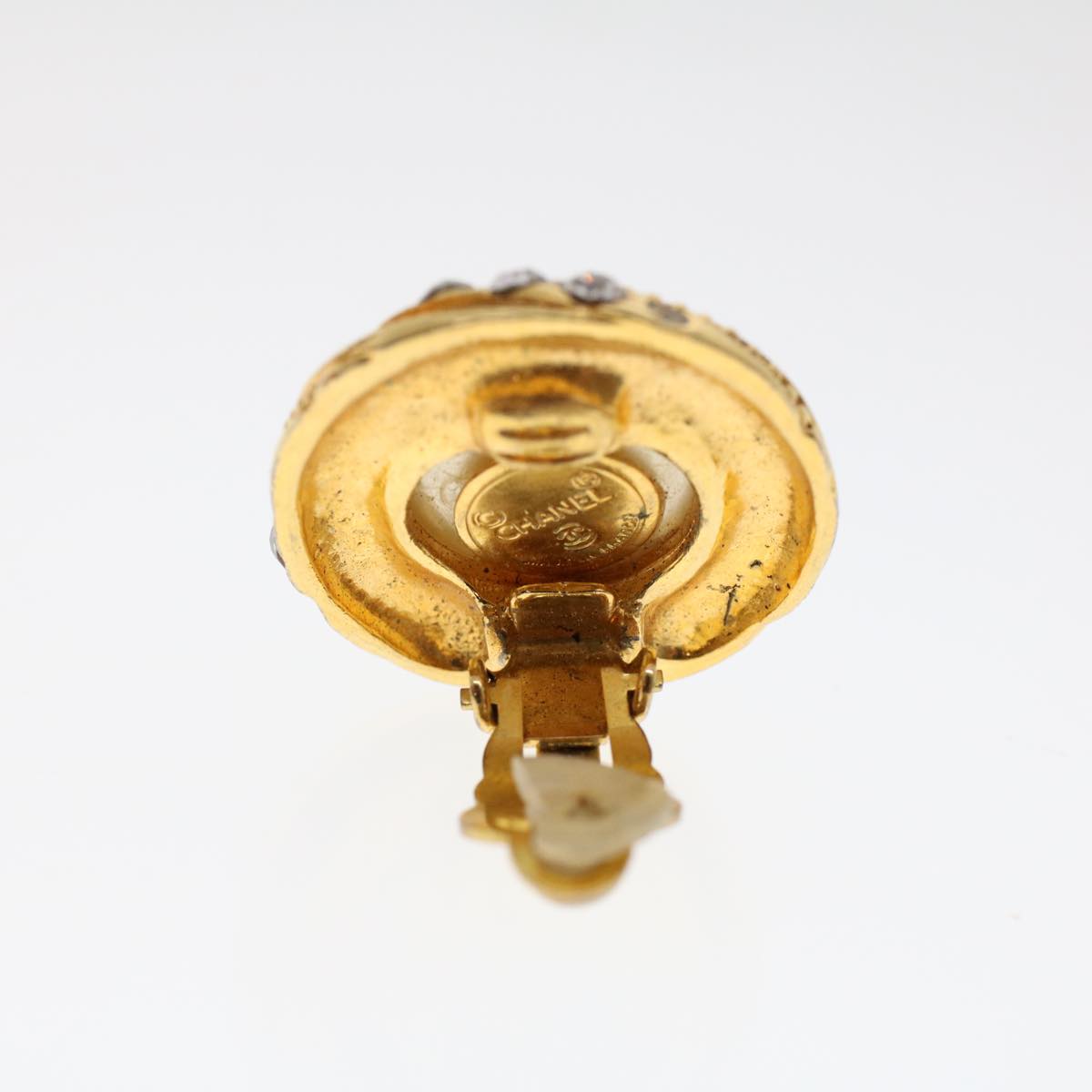 Top Quality Chanel Earring Gold Tone CC Auth ar9890B