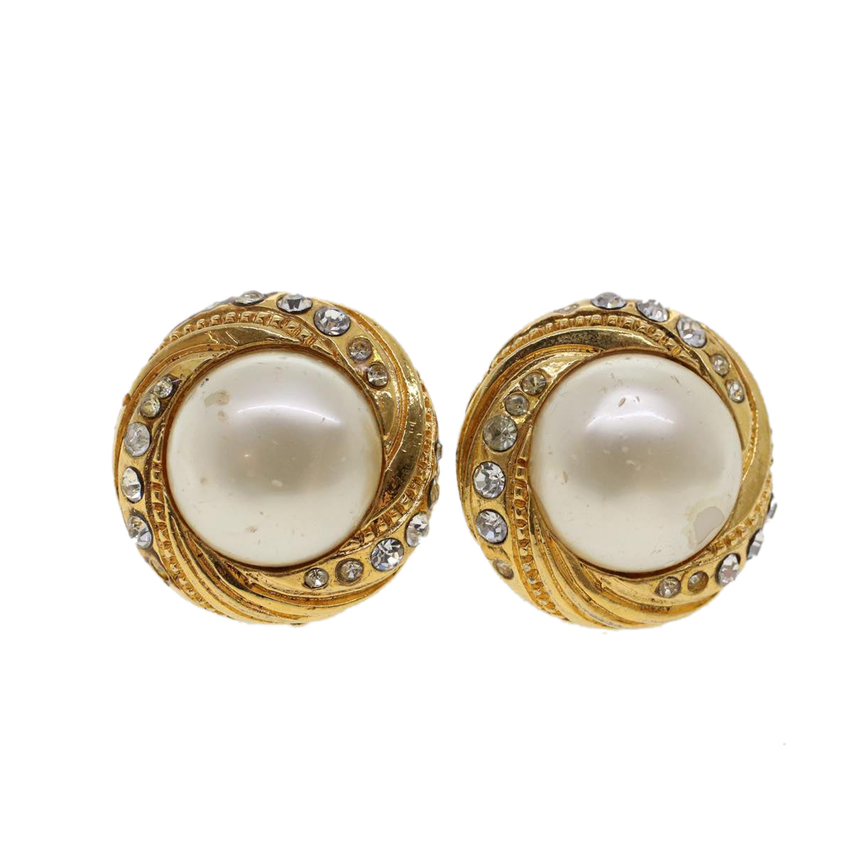 Top Quality Chanel Earring Gold Tone CC Auth ar9890B