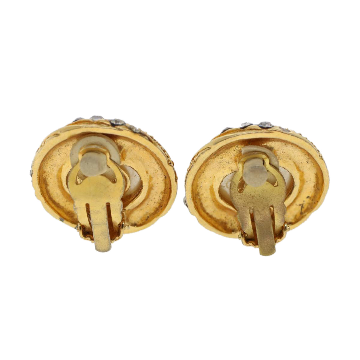 Top Quality Chanel Earring Gold Tone CC Auth ar9890B