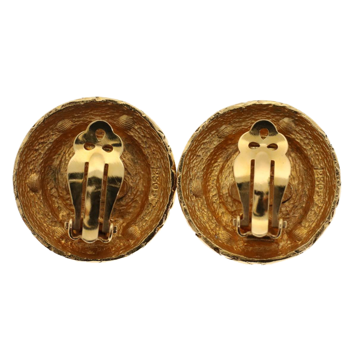 Top Quality Chanel Earring Gold Tone CC Auth ar9892B