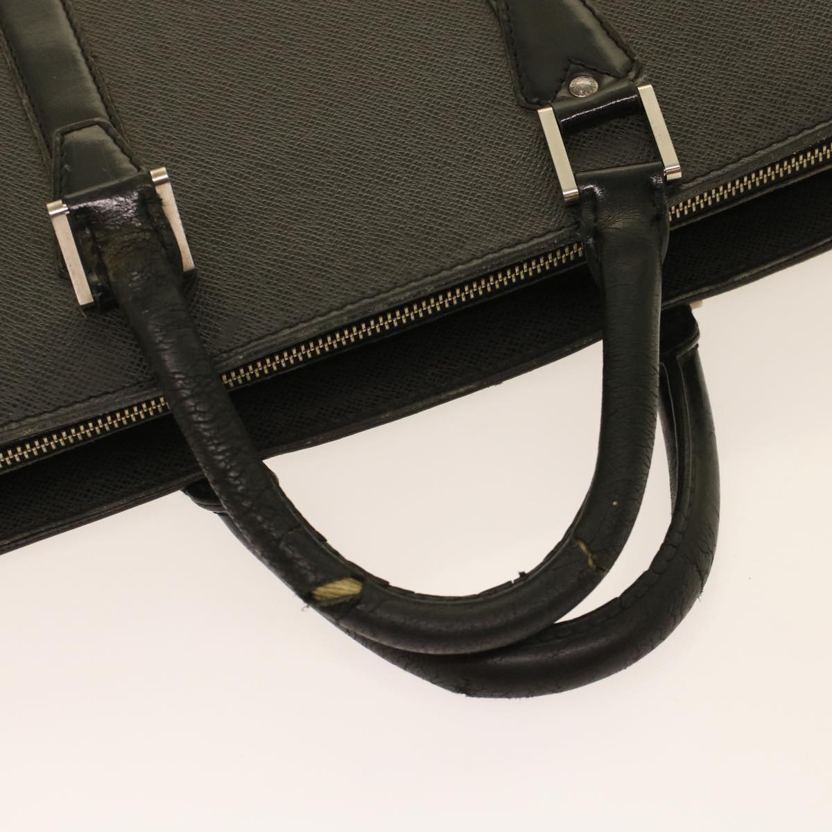 LOUIS VUITTON Taiga Porte Documents Rozan Hand Bag Ardoise M30052 Auth ar9919
