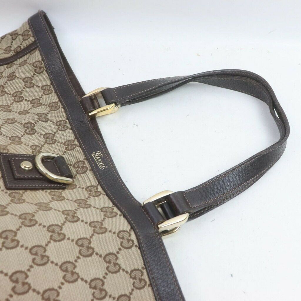 Authentic Gucci Abbey Canvas Tote Bag