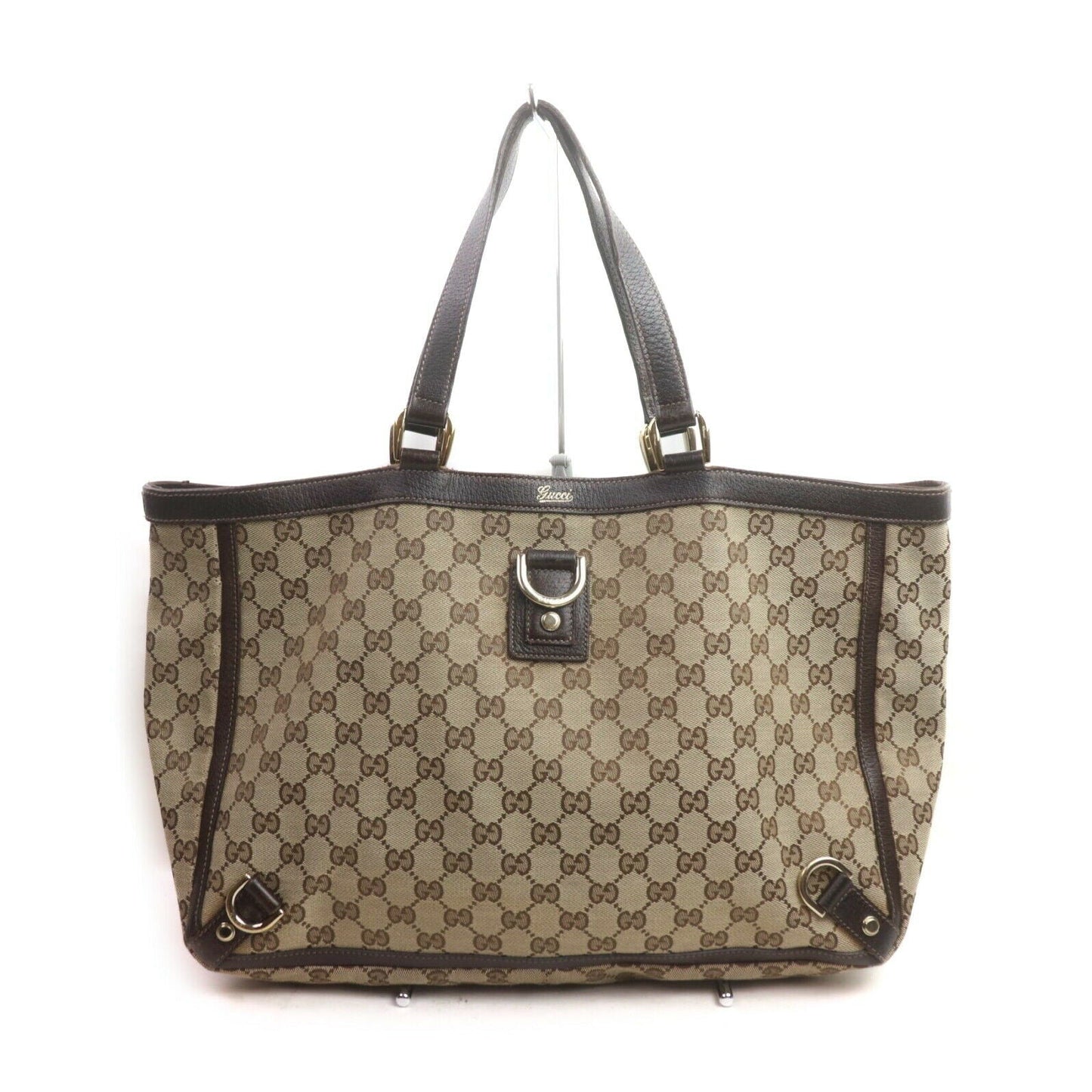 Authentic Gucci Abbey Canvas Tote Bag