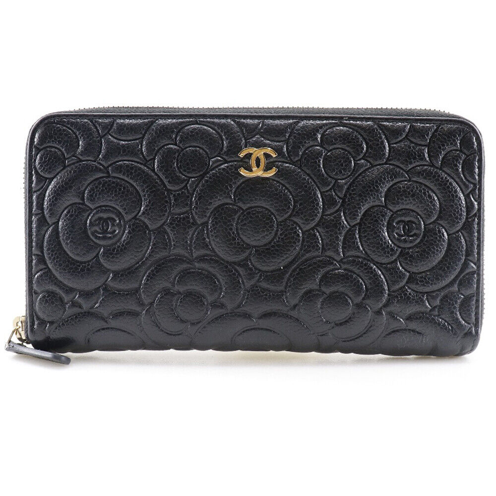 Chanel Coco Mark Camelia Embossed Black