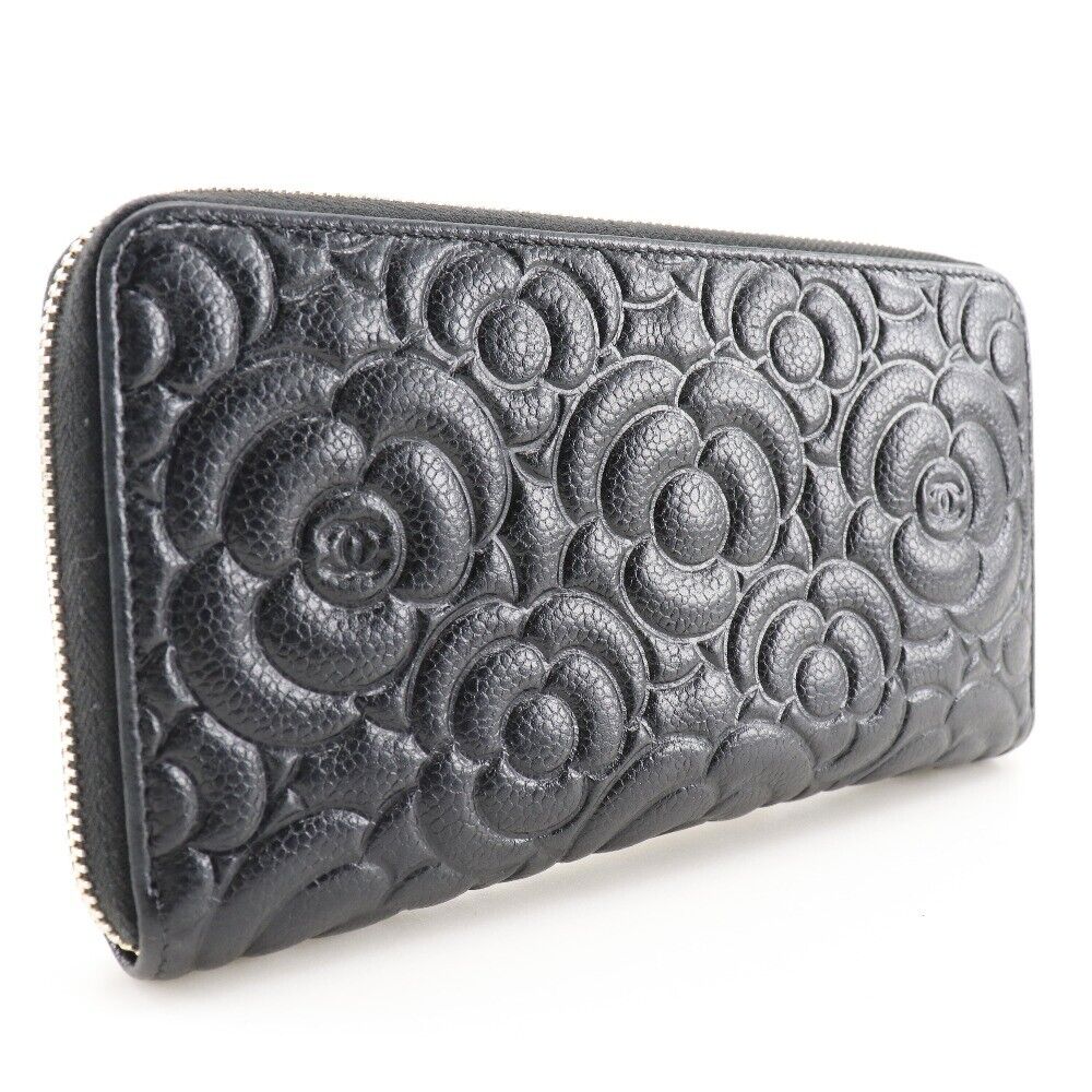 Chanel Coco Mark Camelia Embossed Black