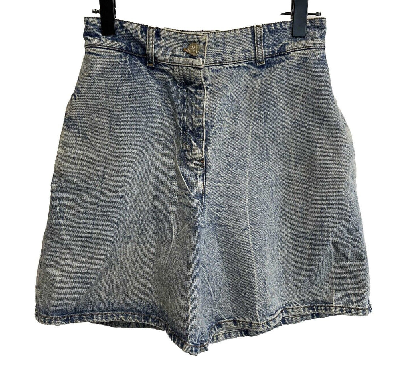 Chanel Excellent Mini Denim Jean Shorts