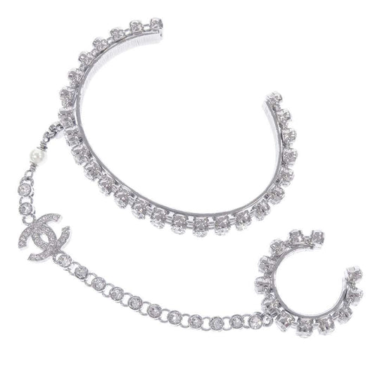 Chanel Finger Breath Size S Metal Silver