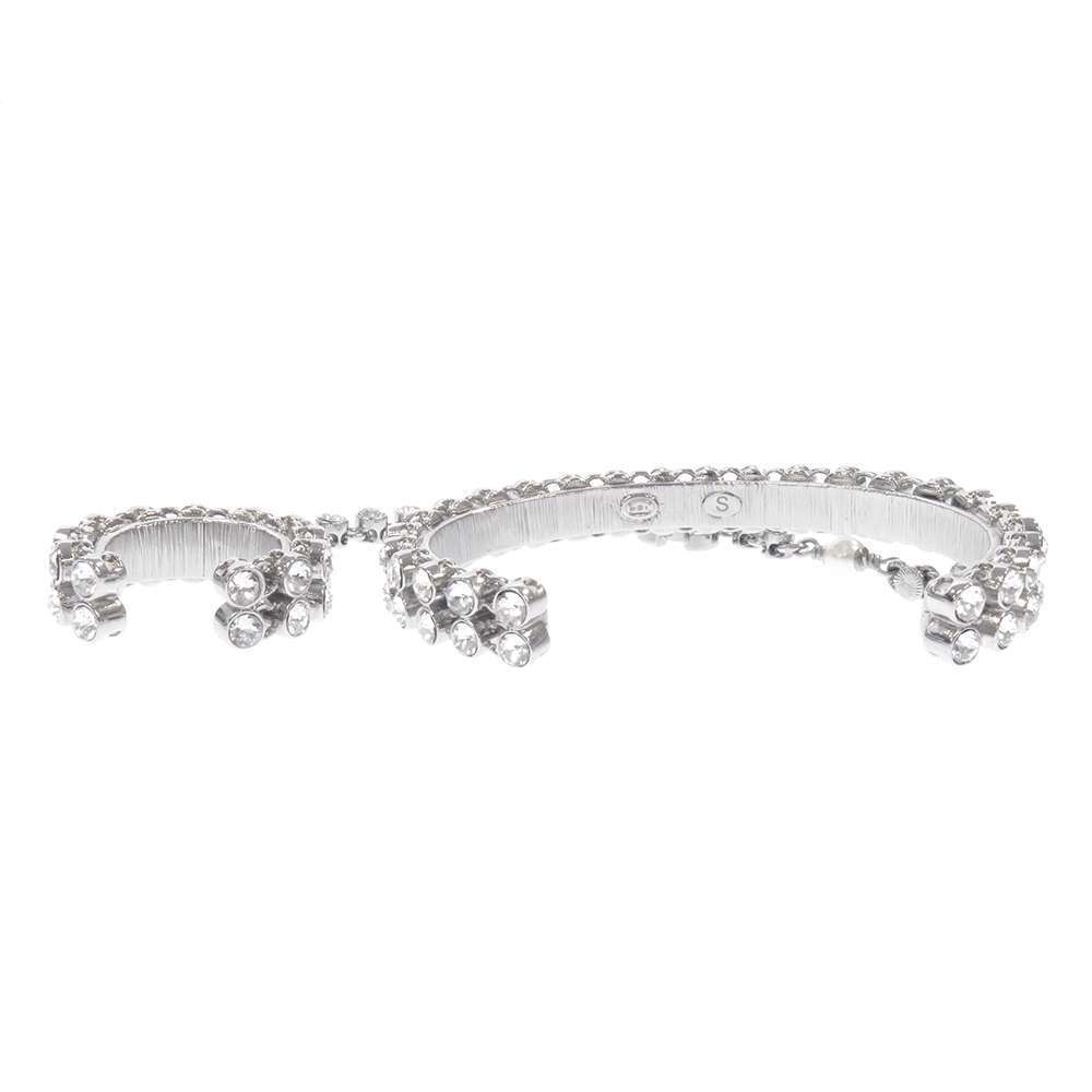 Chanel Finger Breath Size S Metal Silver