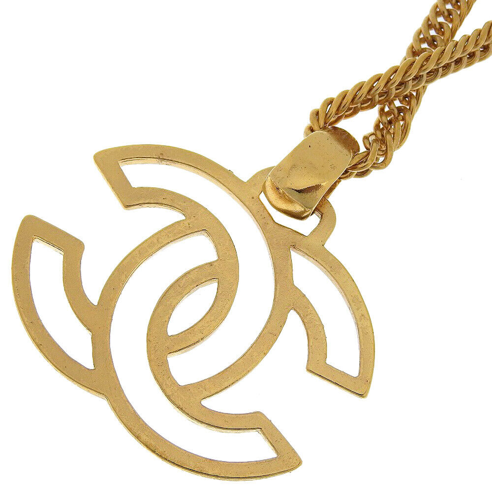 Chanel Coco Mark Necklace Pendant Plated