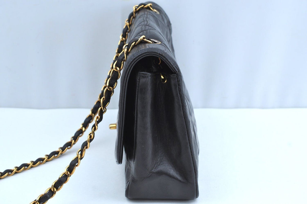 Chanel Lamb Skin Turnlock Matelasse