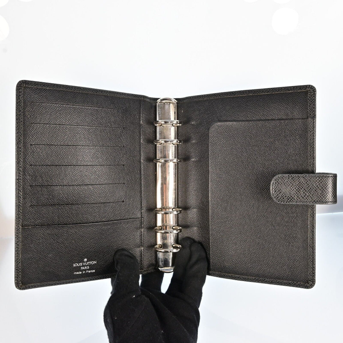 Louis Vuitton Taiga Black Agenda Mm