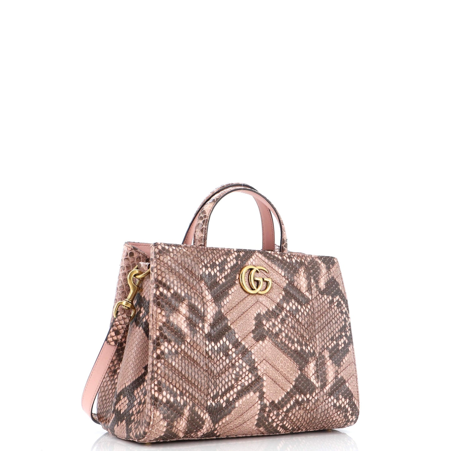 Gucci Gg Marmont Tote Matelasse Python