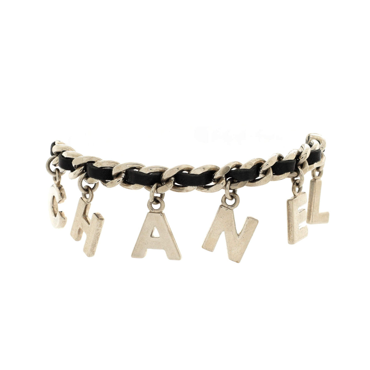 Chanel Logo Letters Charm Interwoven