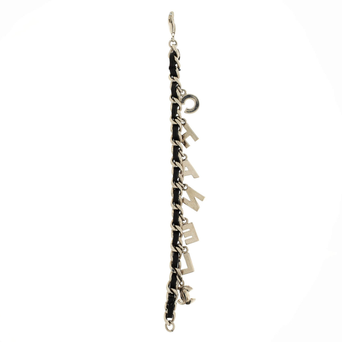 Chanel Logo Letters Charm Interwoven