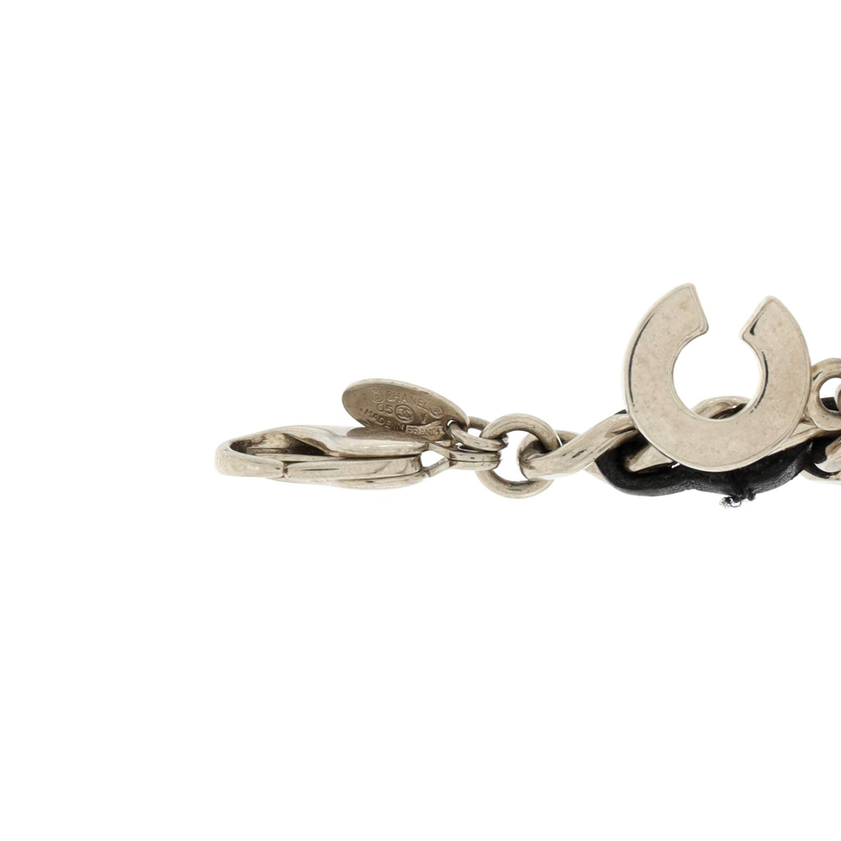 Chanel Logo Letters Charm Interwoven